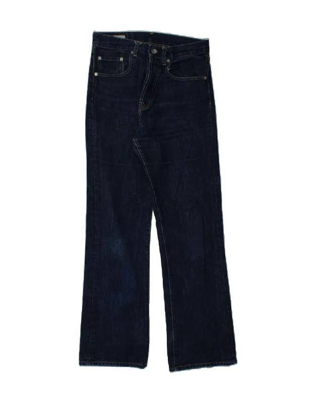 Street Fashion PEPE JEANS Mens Bootcut Jeans W30 L31 Navy Blue Cotton