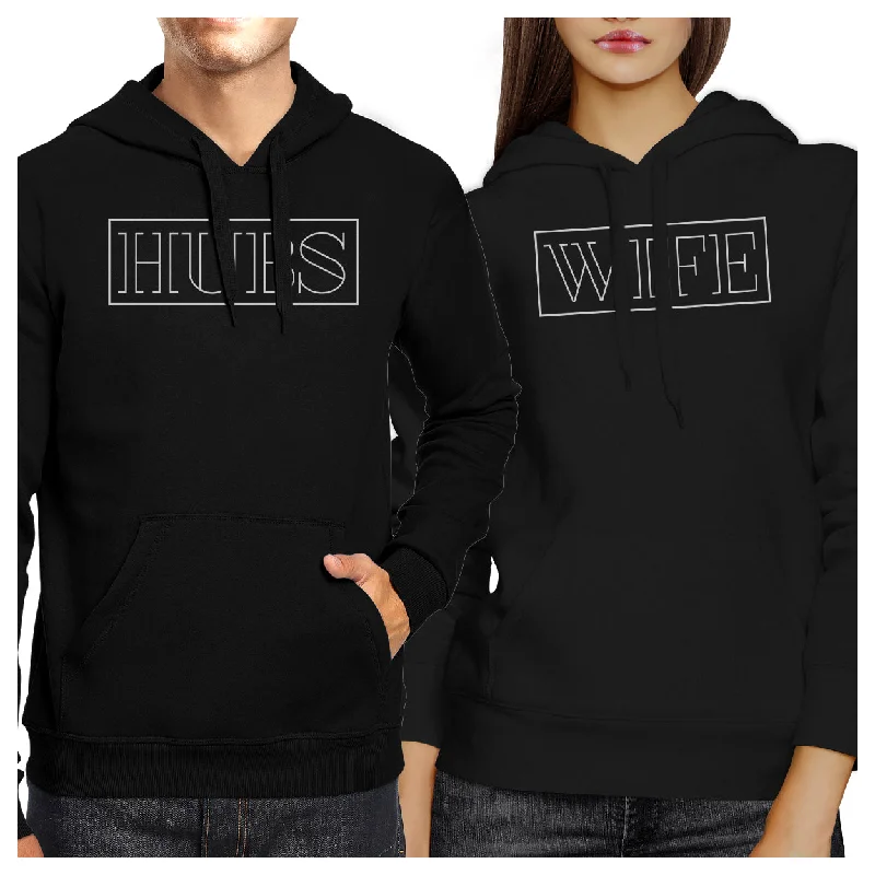 New Products Hubs And Wife Matching Couple Black Hoodie