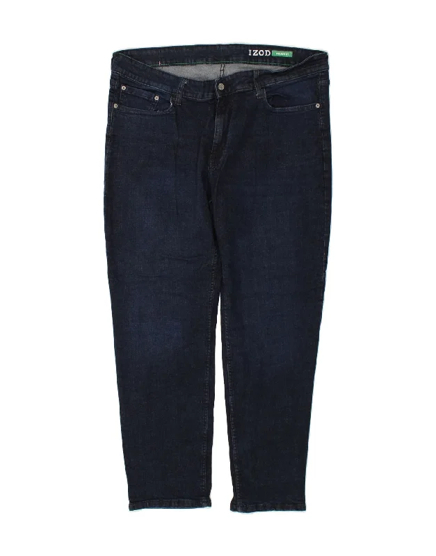 Dressing Tips IZOD Mens Straight Jeans W36 L32 Navy Blue Cotton