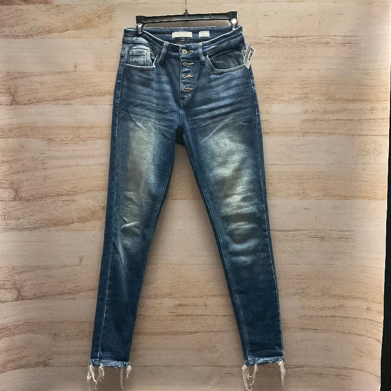 Casual Chic Wear Jeans Skinny By Kancan In Blue Denim, Size: 4
