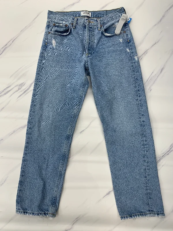 Versatile Outfits Jeans Straight By Agolde In Blue Denim, Size: 0