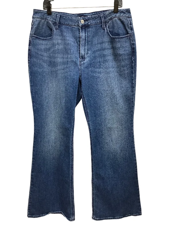 High Street Series Jeans Flared By Old Navy In Blue Denim, Size: 16