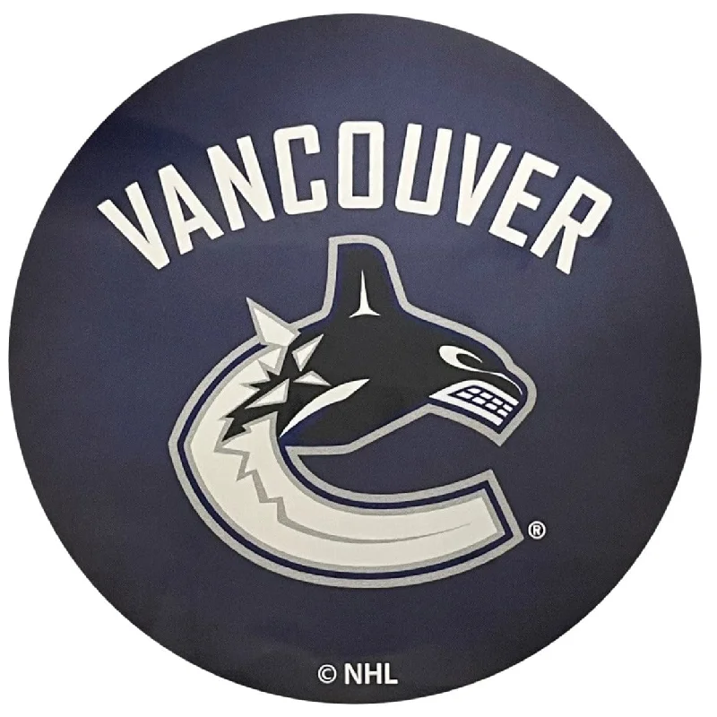 Fresh And Natural Sports Vault NHL Round Vinyl Decal - Vancouver Canucks