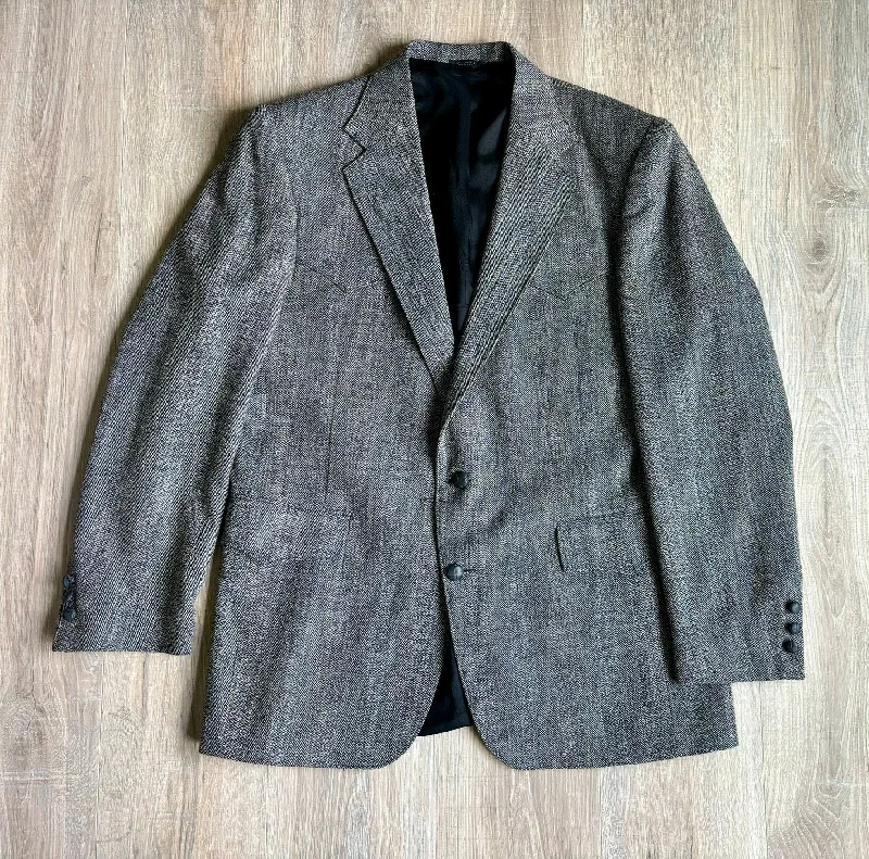 Elegant Wear Large - Vintage 80s Pagano West Herringbone Western Sport Coat / Blazer (44L Chest)