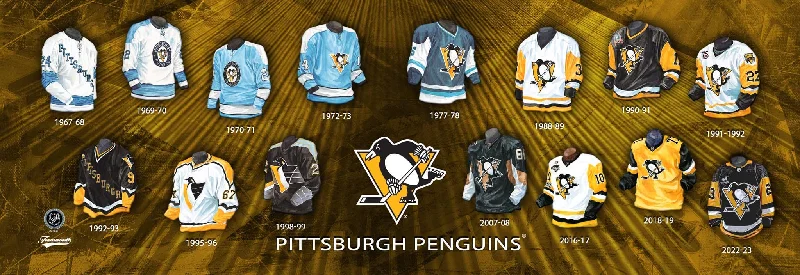 Elegant Style Frameworth Sports NHL Jersey Evolution Plaque - Pittsburgh Penguins