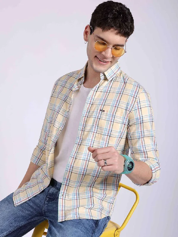 Fashion Pioneer Men's Checked Shirt