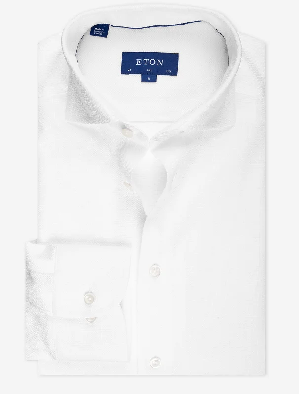 Versatile Itinerary White Pique Shirt