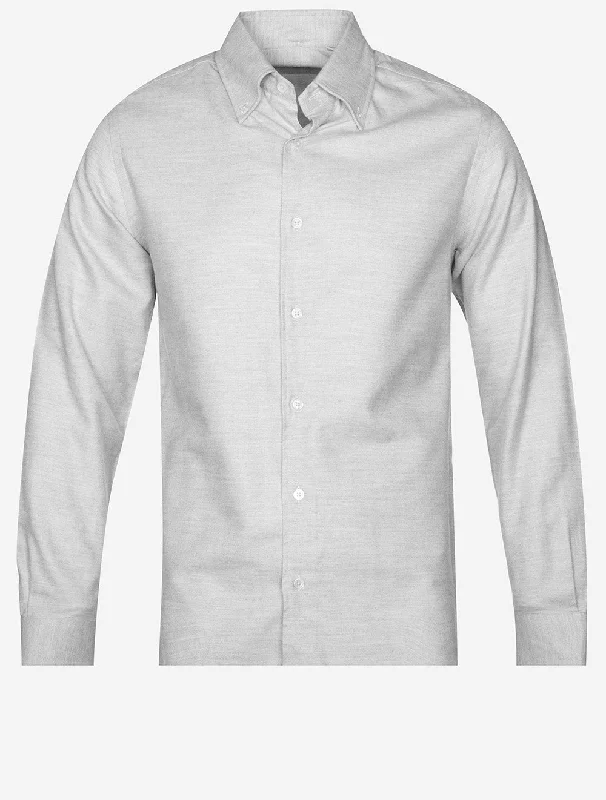 Personal Design Buttondown Soft Flannel Shirt Stone