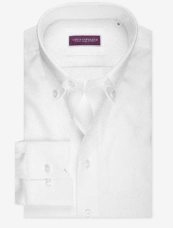 Breathable Style Pique Shirt White