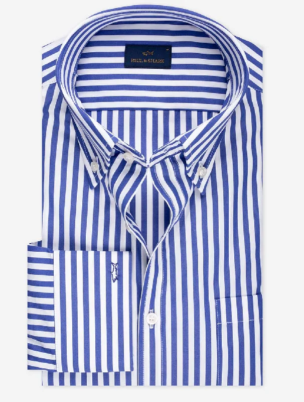 Design Trend Soft Touch Poplin Buttondown Shirt Navy