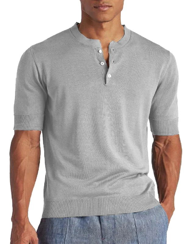 Leisure Sports Light Grey Short Sleeve Knit