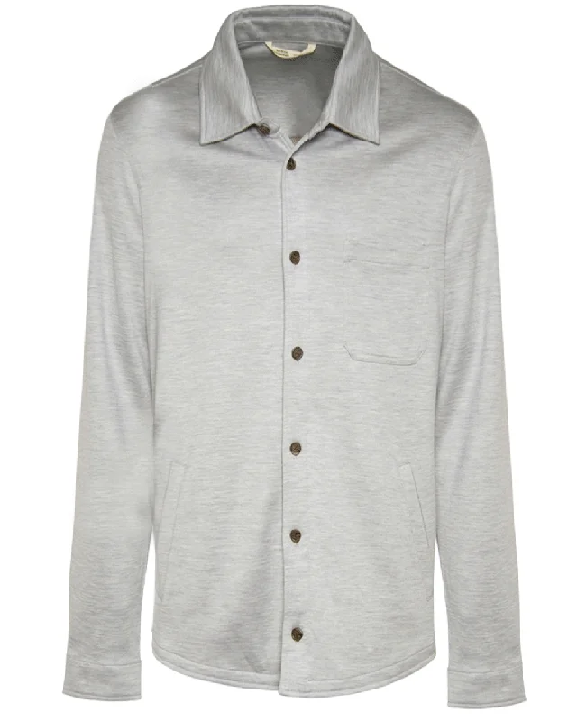 Comfy Pants Pearl and Camel Jersey Shirt Jacket