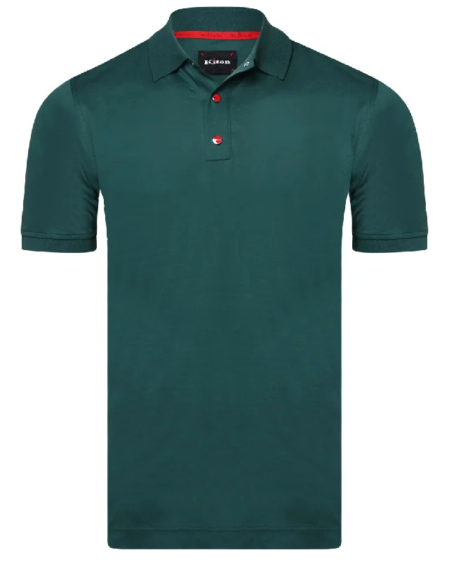 British Style Green Snap Polo