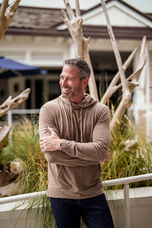 Free And Comfortable ROVER - Fossil Solid Fleece Hoodie