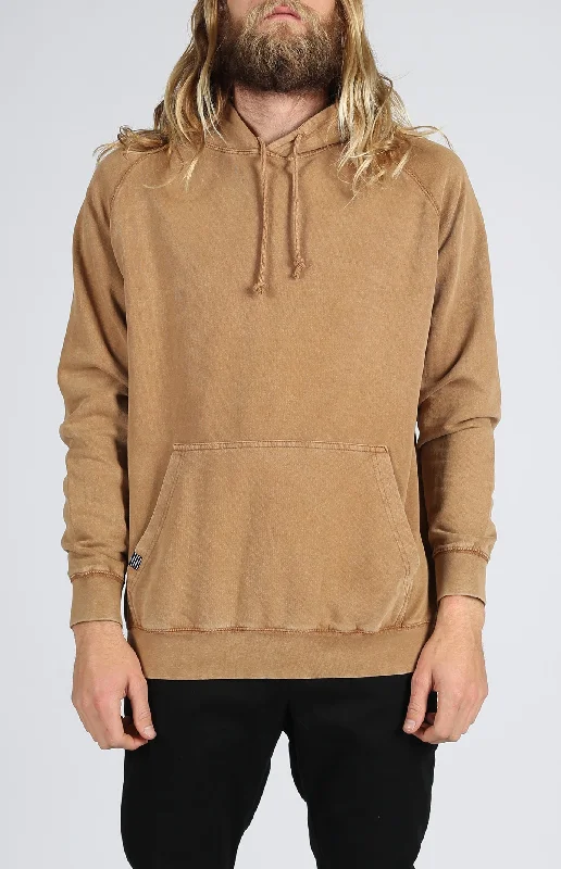 French Style Unisex Vintage Wash Pullover Hood | Camel
