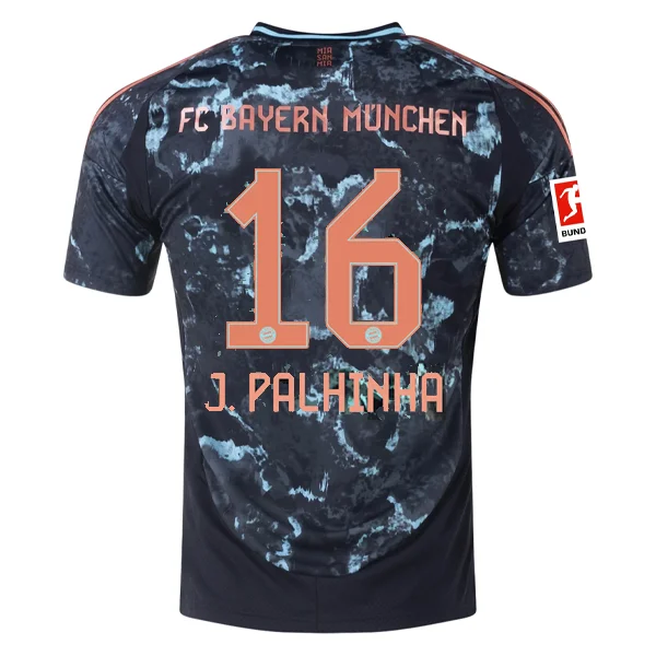 Trendy Casuals adidas Bayern Munich João Palhinha Away Jersey w/ Bundesliga Patch 24/25 (Black/Copper/Blue)