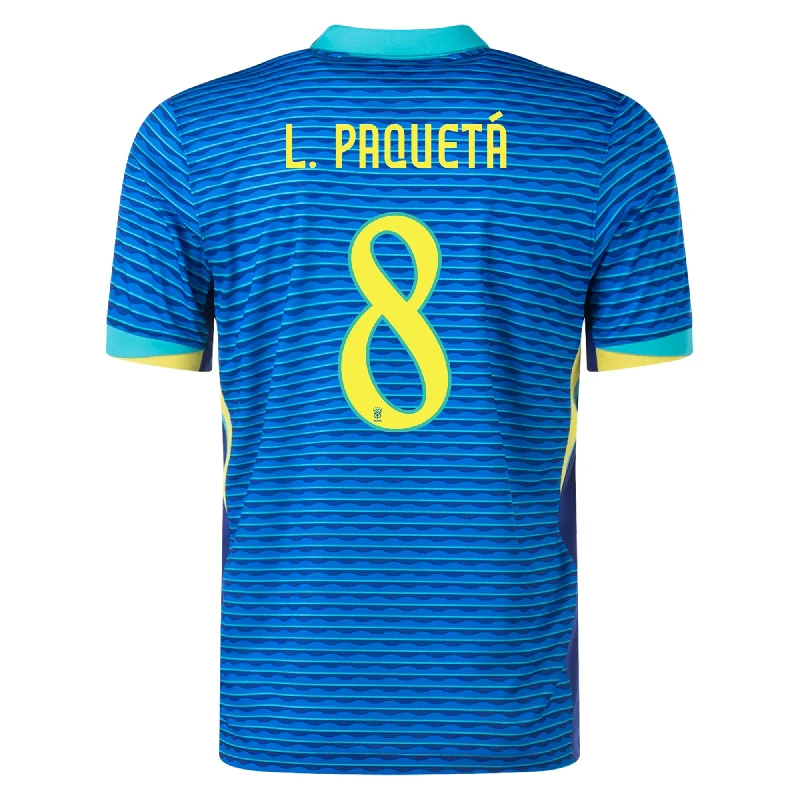 Sports And Leisure Nike Mens Brazil Lucas Paquetá Away Jersey 24/25 (Soar/Dynamic Yellow)