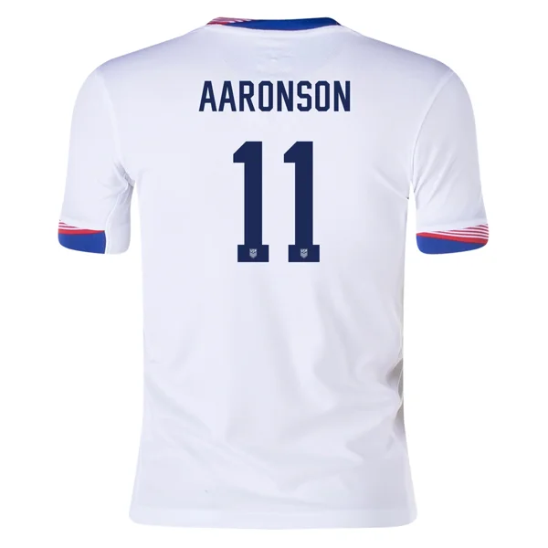Casual Comfort Nike Youth United States Aaronson Home Jersey 24/25 (White)