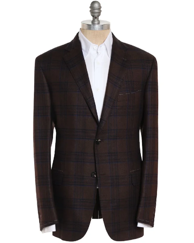 Lazy Style Brown and Navy Plaid Ravello Sportcoat