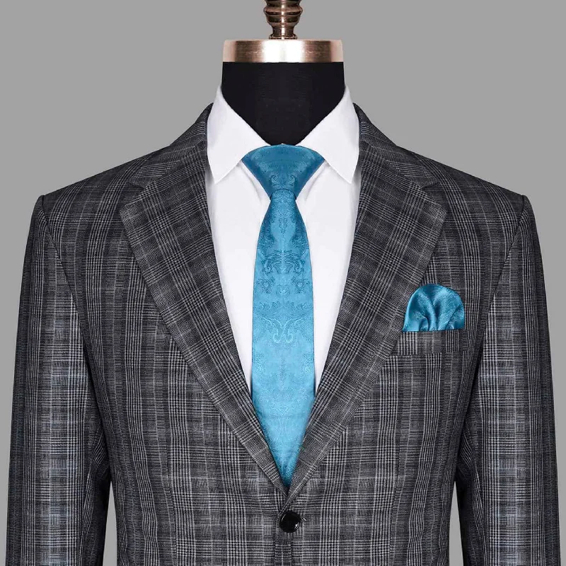 Designer Style Fossil Grey Plaid Blazer