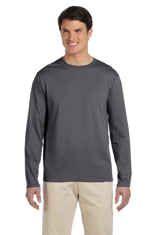 Innovative Design Gildan Mens Softstyle Long Sleeve Crewneck T-Shirt - Charcoal Grey