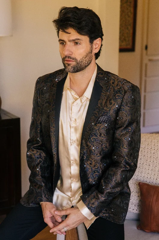 Fashion Elements Mens Modern Fit Evening Blazer