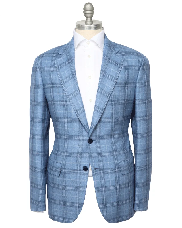 Comfortable Fashion Looks Sky Blue Giacca Check Sportcoat