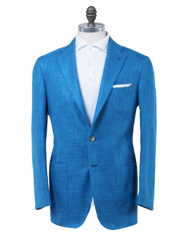 Comfortable And Simple Turquoise Melange Sportcoat