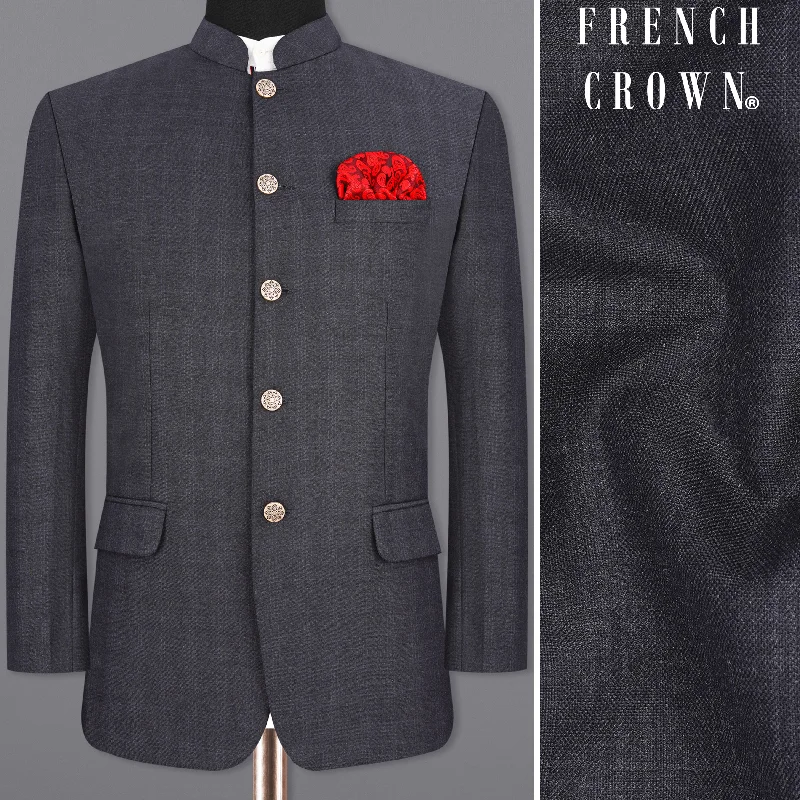 Easy Style Tuna Gray Bandhgala Blazer