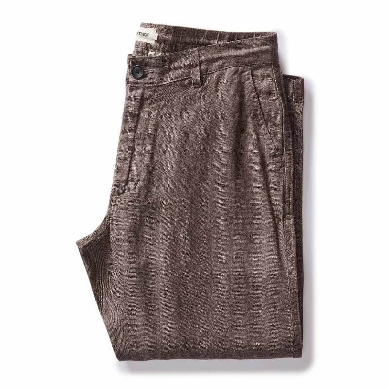 High-end Customization The Easy Pant in Cocoa Linen
