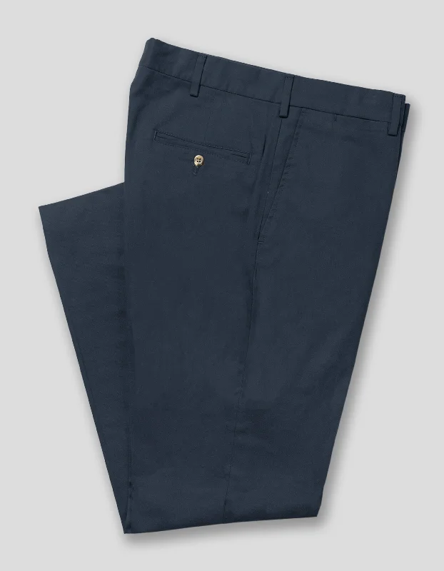 Cozy Fashion Trends SANDED TWILL PANTS - NAVY